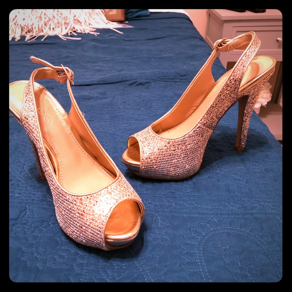 Gold Aldo Heels